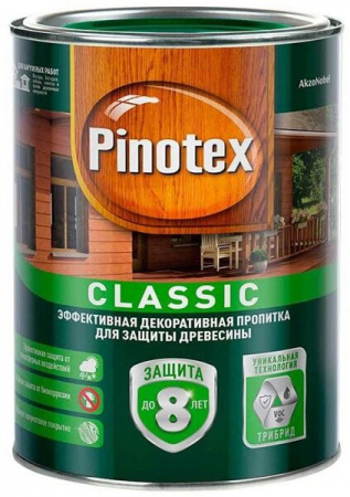 Пропитка для древесины Pinotex Classic 1л общий