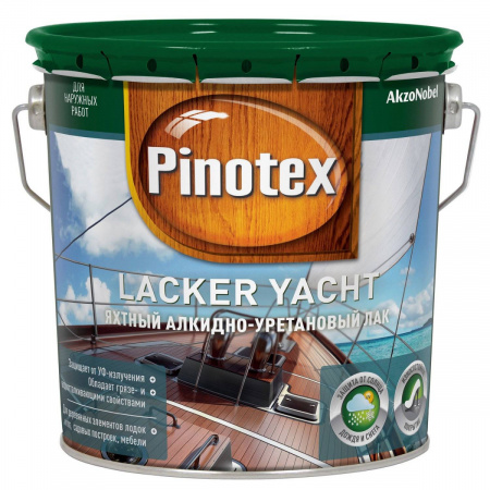 Лак яхтный Pinotex Lacker Yacht глянцевый 1л алкидно-уретановый